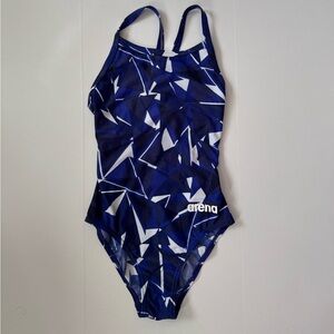Arena Shattered Glass Light Drop Back MaxLife One Piece Swimsuit Size 24